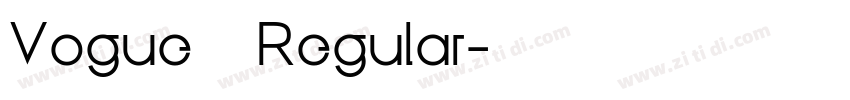 Vogue Regular字体转换